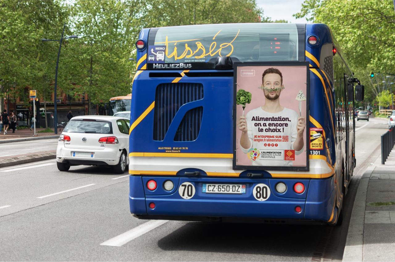 Affichage bus de la campagne 
